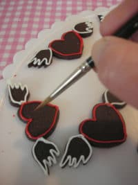 Bemalte Schoko-Cookies