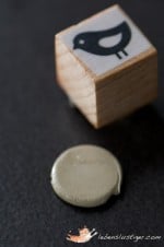 Silbervogelanhänger aus Metal Clay