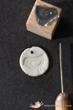 Silbervogelanhänger aus Metal Clay