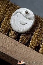 Silbervogelanhänger aus Metal Clay