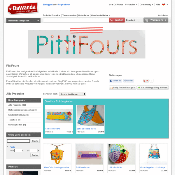 PittiFours – genähte Schönigkeiten aus Stoff plus