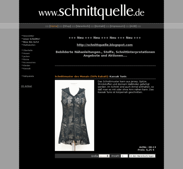 Schnittquelle – Scnittmuster,Stoffe u. Accesoires