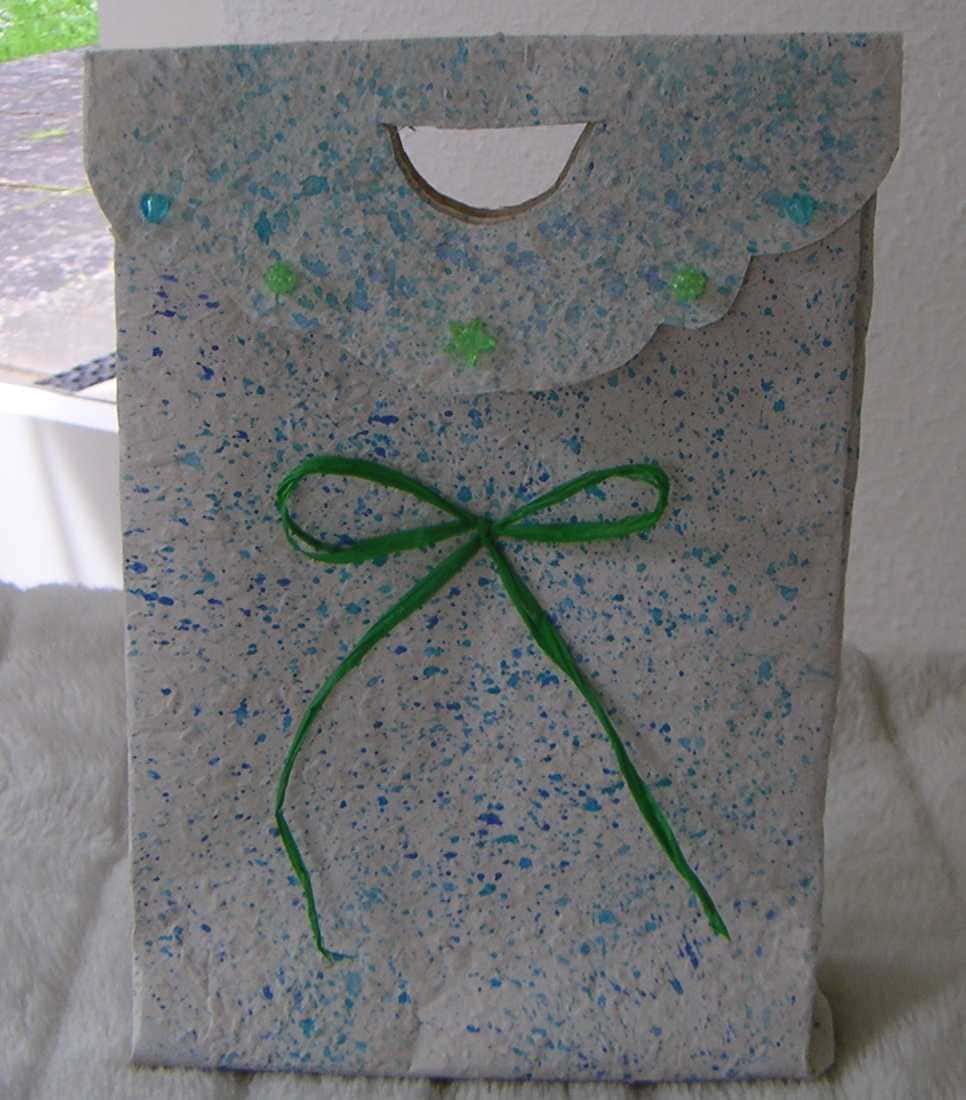 Geschenktasche aus Tapete
