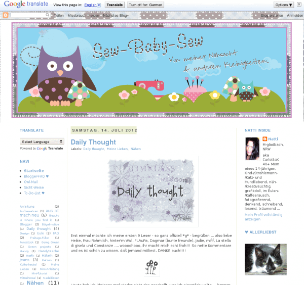 Sew … Baby … Sew