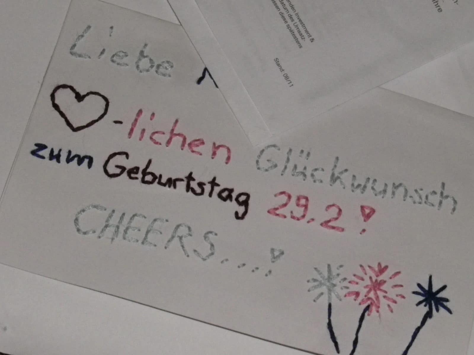 Bestickte Glückwunschkarte/ Geburtstagskarte etc.