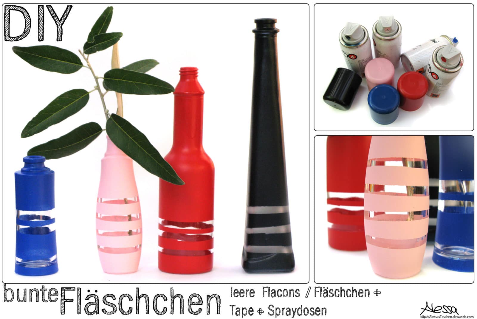 DIY – bunte (Parfum)fläschchen