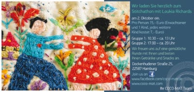 STITCHATHON @ COCO-MAT, Hamburg- DIE 2 OKT