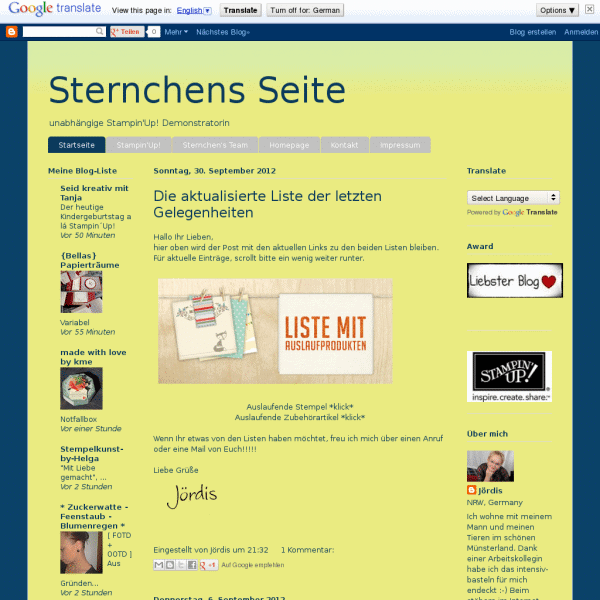 Sternchens-Seite