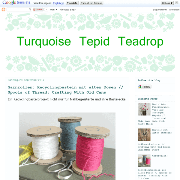 Turquoise Tepid Teadrop