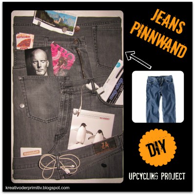 Jeans Pinnwand (upcycling Project)