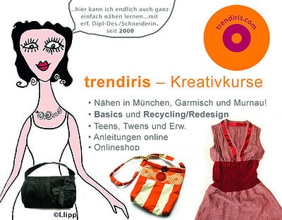 Das eigene Label: Plätze frei: Eine Schneiderwerkstatt für Teens und Twens in München mit Trendiris 28.06.2014 + 29.06.2014 (EM 8820) Das eigene Label: Plätze frei: Eine Schneiderwerkstatt für Teens und Twens in München mit Trendiris 28.06.2014 + 29.06.2014 (EM 8820)