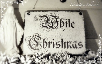 Dekoschild Türschild White Christmas