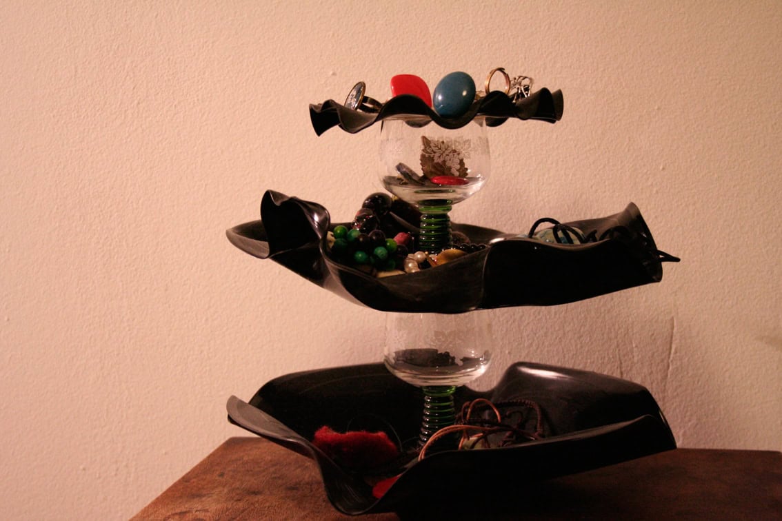 Schallplatten-Etagere