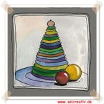 Buntes Weihnachtsbäumchen aus Filz basteln