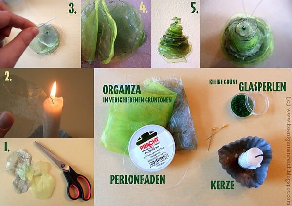 DIY Organza-Tannenbäumchen