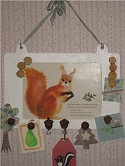 Memoboard mit Buchseite