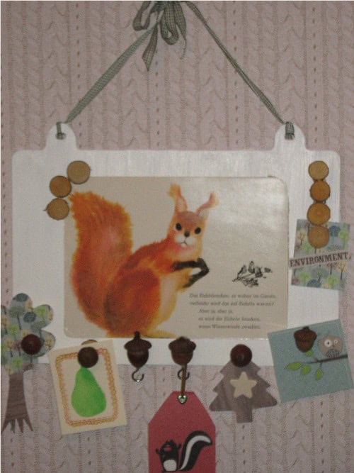Memoboard mit Buchseite