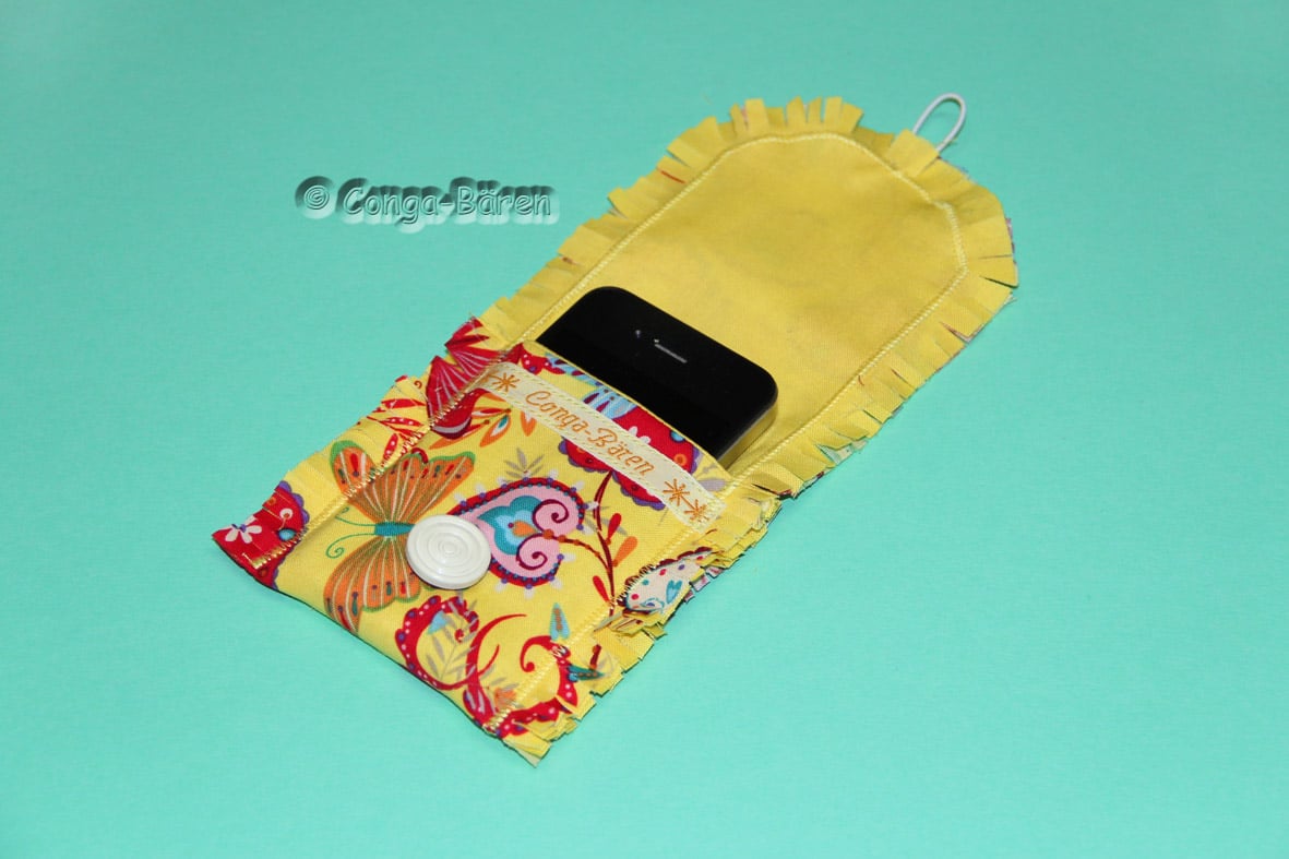 Einfache Handytasche mit Fransen