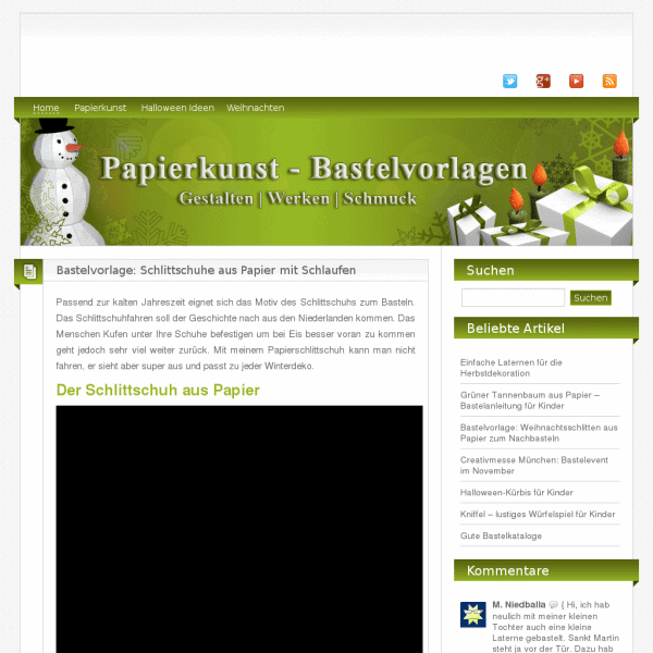 Bastelvorlagen und Papier