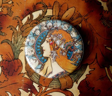 Taschenspiegel "Mucha - Zodiac"