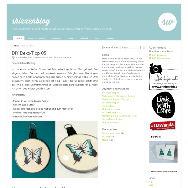 skizzenblog – Ateliergeschichten und handgemachtes Design