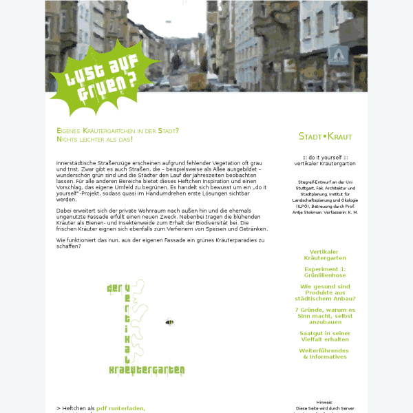 Stadtkraut – Vertikaler Kräutergarten