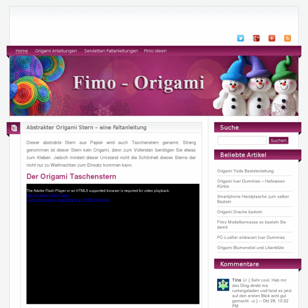 Fimo & Origami Anleitungen Fimo & Origami Anleitungen