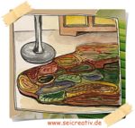 Bunter Teppich aus alten Decken (oder IKEA Plaids)