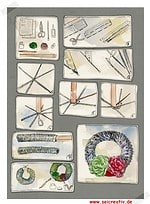 Weihnachtskranz – geflochten aus Zeitungspapier
