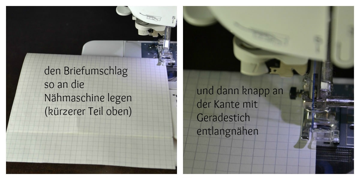 Briefumschlag nähen (Recycling)