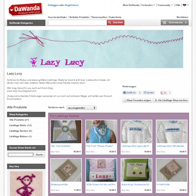 Lazy Lucy. Für Lieblings Sachen.