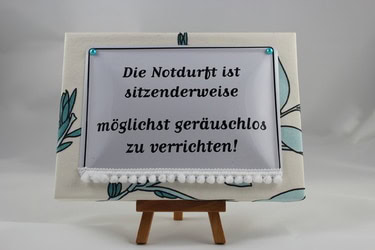 Wanddeko "Notdurft" Wanddeko "Notdurft"