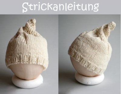 Strickanleitung Kleinkindmütze Spiralschnecke 