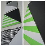 Flexibles geometrisches Wandbild / Dreiecke