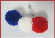 Anhänger und Haarspange aus Pompoms!
