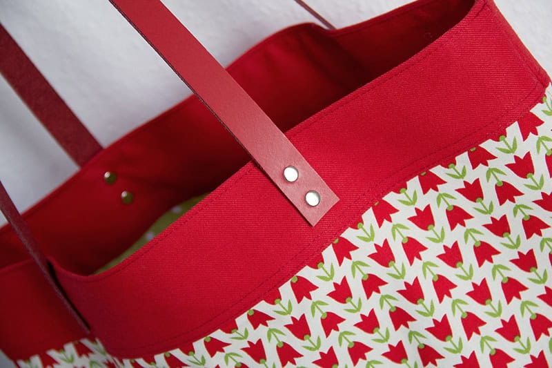 Shopper mit Lederhenkeln