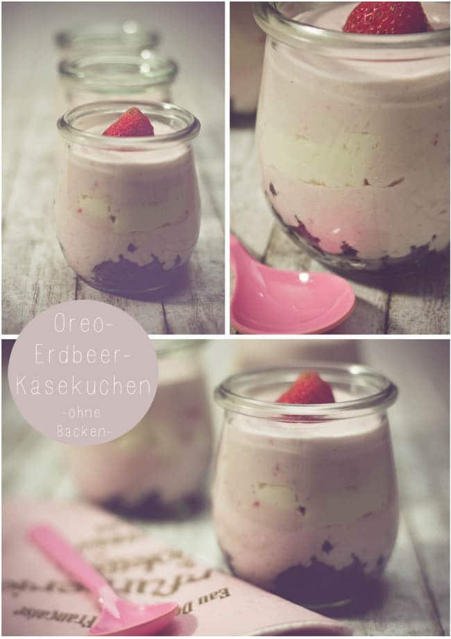 Oreo-Erdbeer-Käsekuchen „ohne backen“