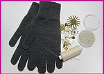 Handschuhe mit Pailletten