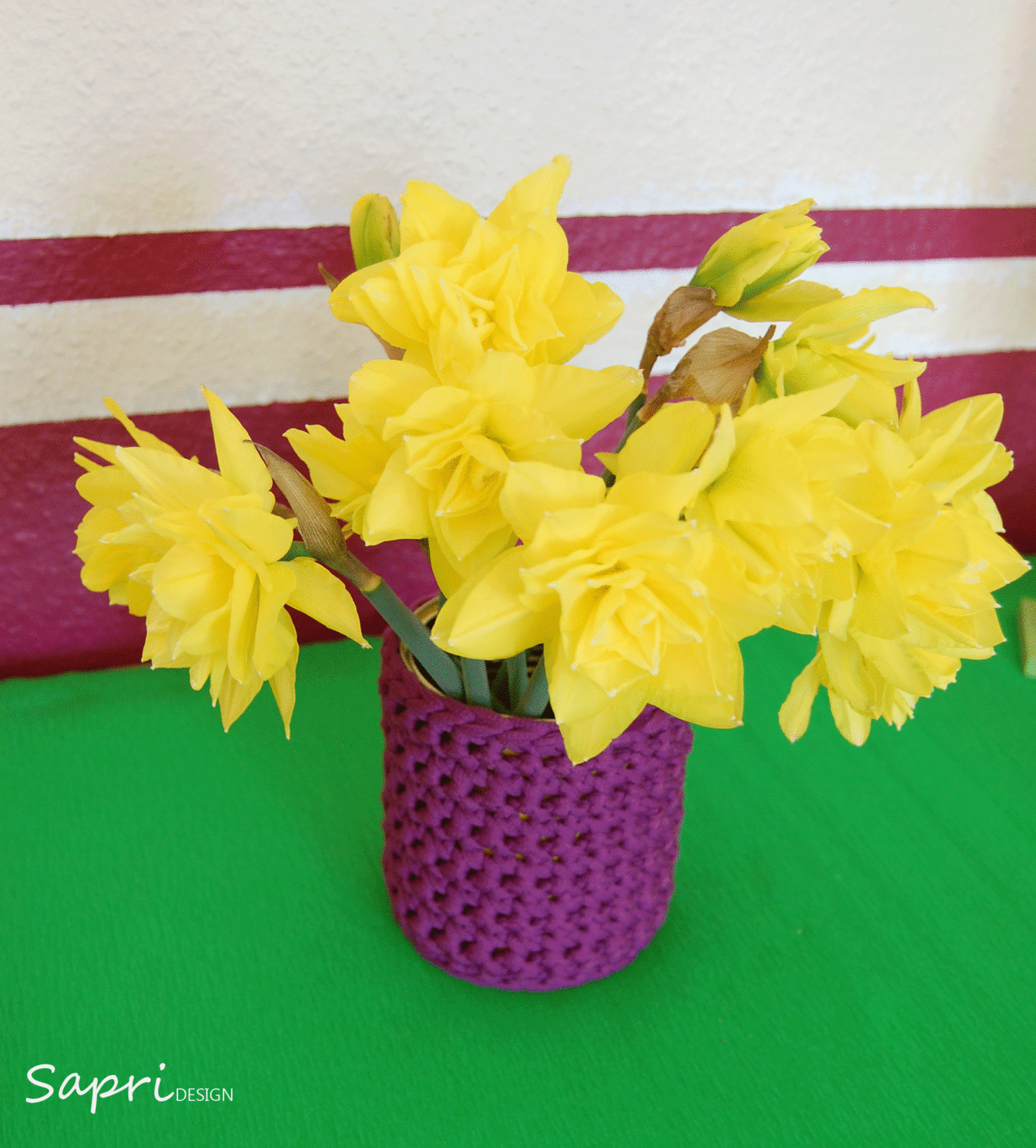 DIY Häkel-Vase — Würstchendosen Upcycling