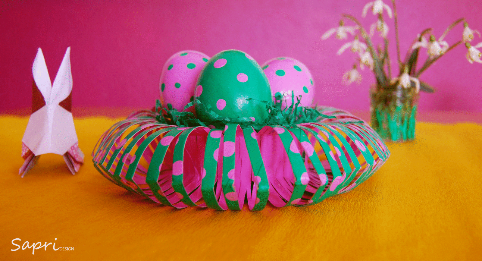 DIY Osternest aus Toilettenpapierrollen