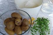 Kartoffelbrot mit grünen Flecken (Kräutern)