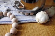 Topfuntersetzer aus Holzperlen