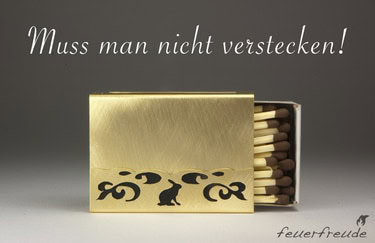 Streichholzhülle "Ostern" - Messing Streichholzhülle "Ostern" - Messing