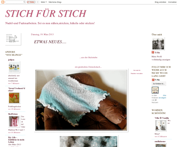 Stich für Stich Stich für Stich
