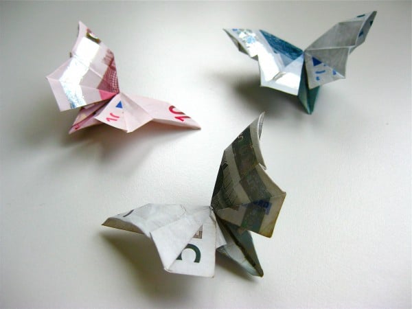 Origami Geldschein Schmetterling Video Anleitung Handmade