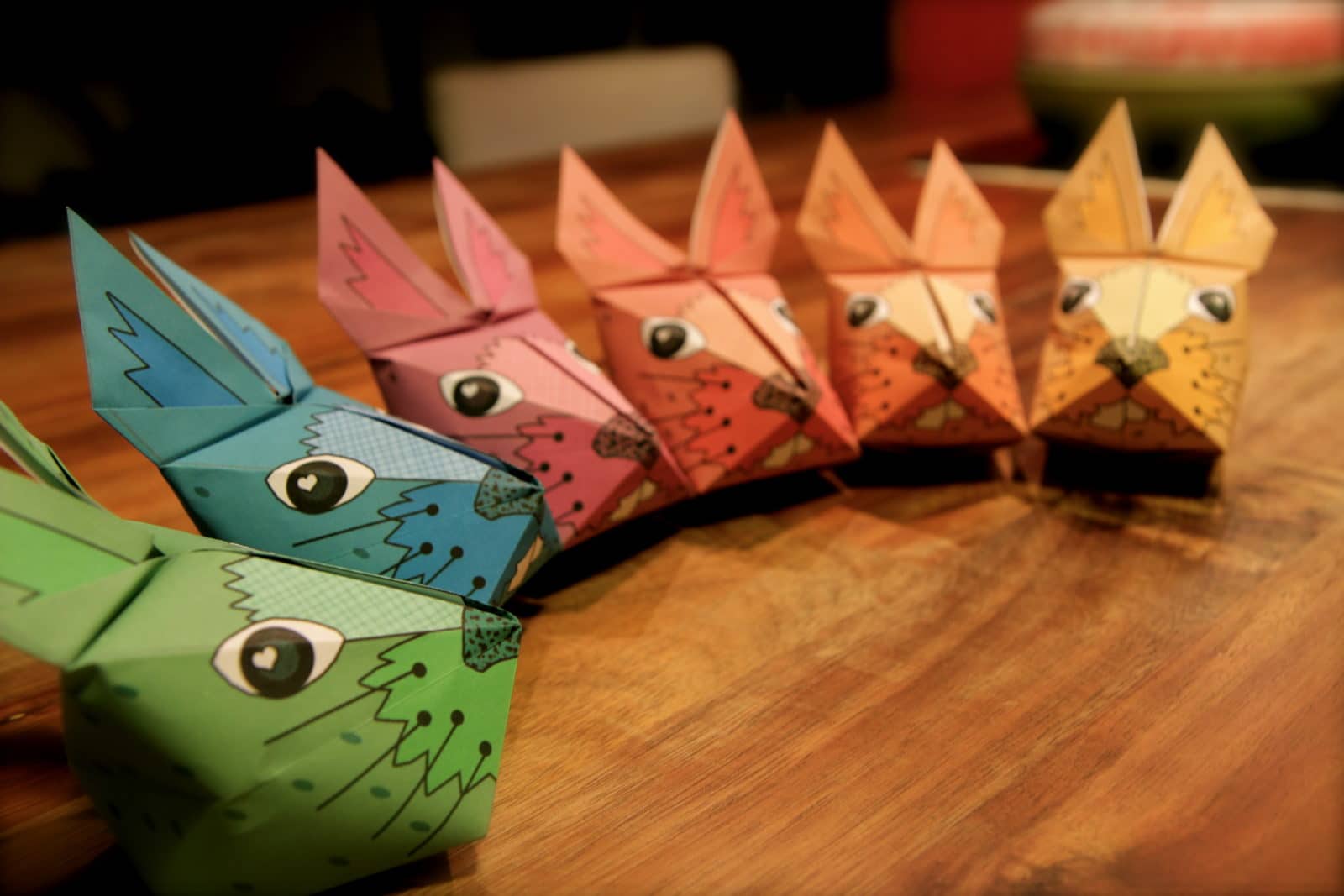 3D Origami Osterhase Vorlage
