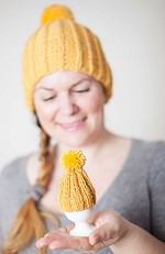 Einfache Eierwärmer-Pudelmützen stricken