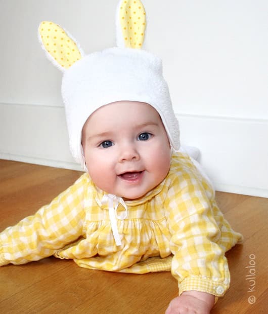 Babymütze mit Hasenohren selber nähen