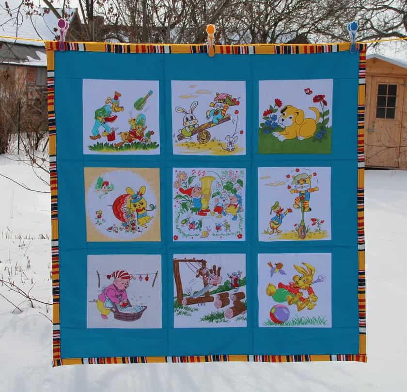 Babydecke aus Taschentüchern