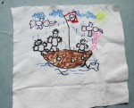 Kleinkunst auf Papas Shirt